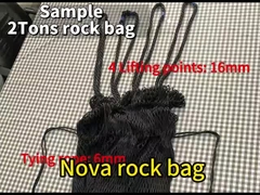 2톤 바위 봉지 필터 장치 강 통제 및 임시 건설 작업