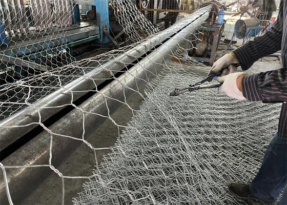1m-2m 너비 진열 된 가비온 상자 80x100mm 메시 크기