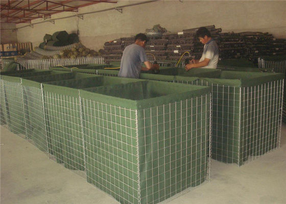 75x75mm 6.0mm 군사 방어 장벽 용접 모래 가득 장벽 홍수 통제 설치가 쉽다