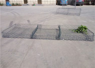 6각형 Gabion 철망사, 부식 보호를 위한 60 * 80 Mm Gabion 매트리스