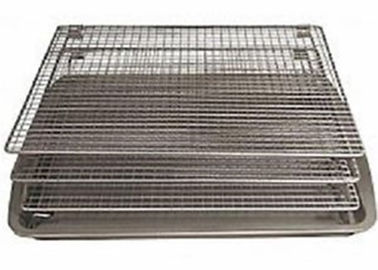 BBQ는 장방형 모양을 가진 철사 바베큐 석쇠 메시 스테인리스를 비빕니다