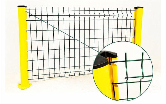 PVC로 코팅 된 롤 톱 메시 안전 울타리 패널