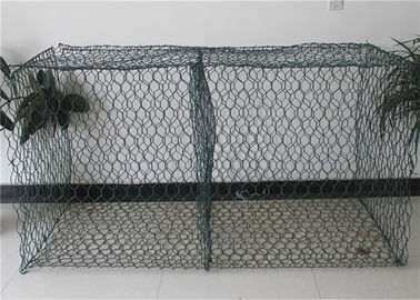 강둑 보호를 위한 녹색 PVC 입히는 Gabion 메시 바구니